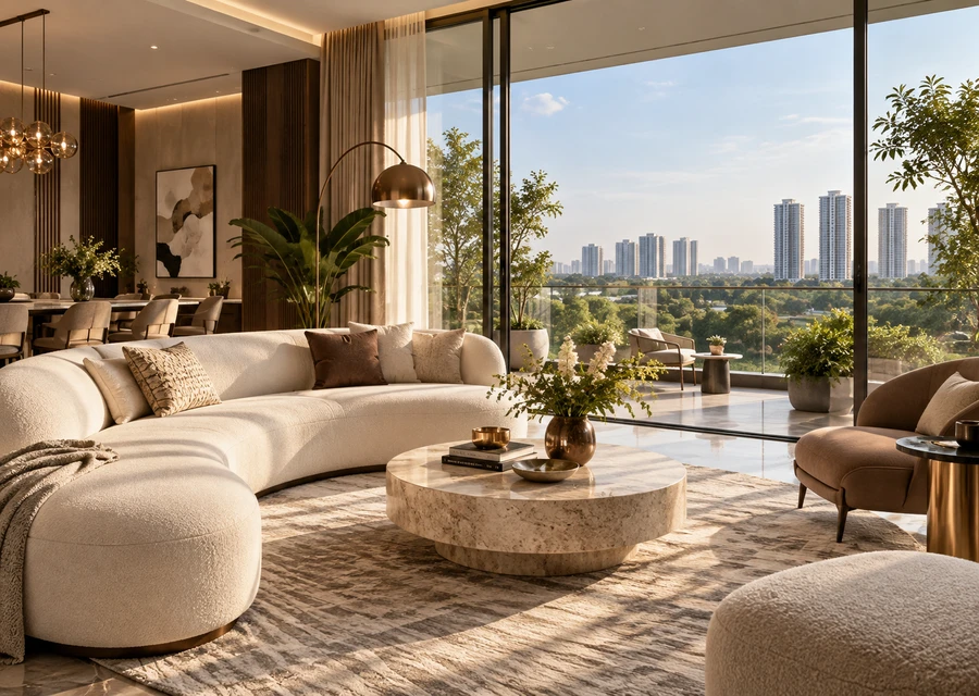 Living terrace — representative image, Prestige Sector 92 3 BHK residence